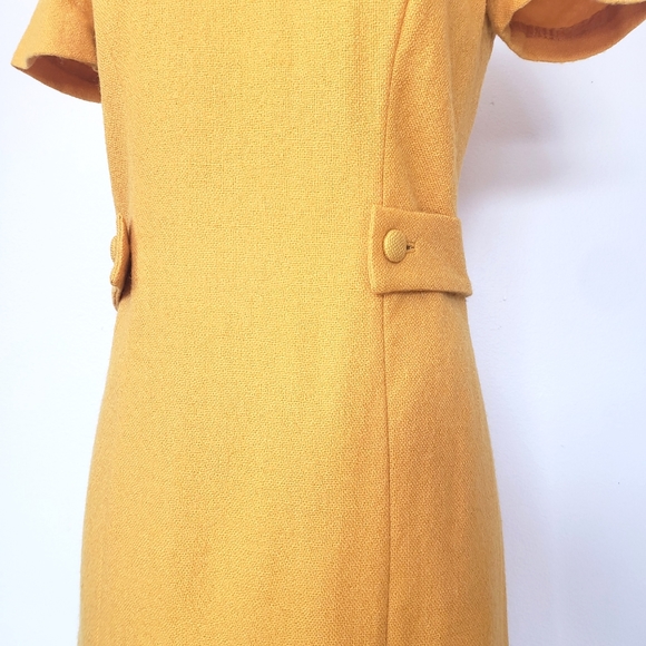 VTG 60s Yellow Mod Dress - Picture 3 of 10